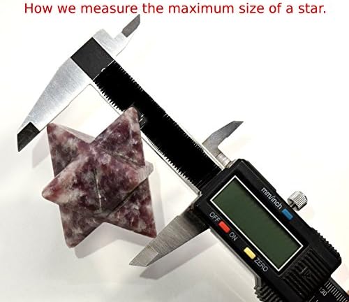 HQRP 27 Inch Mariyam Jasper 8 Point Star with Clear Quartz Pebble