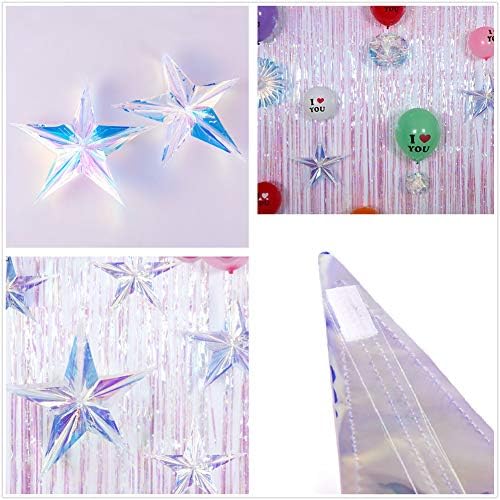12 Inch Iridescent Star Hanging Decorations
