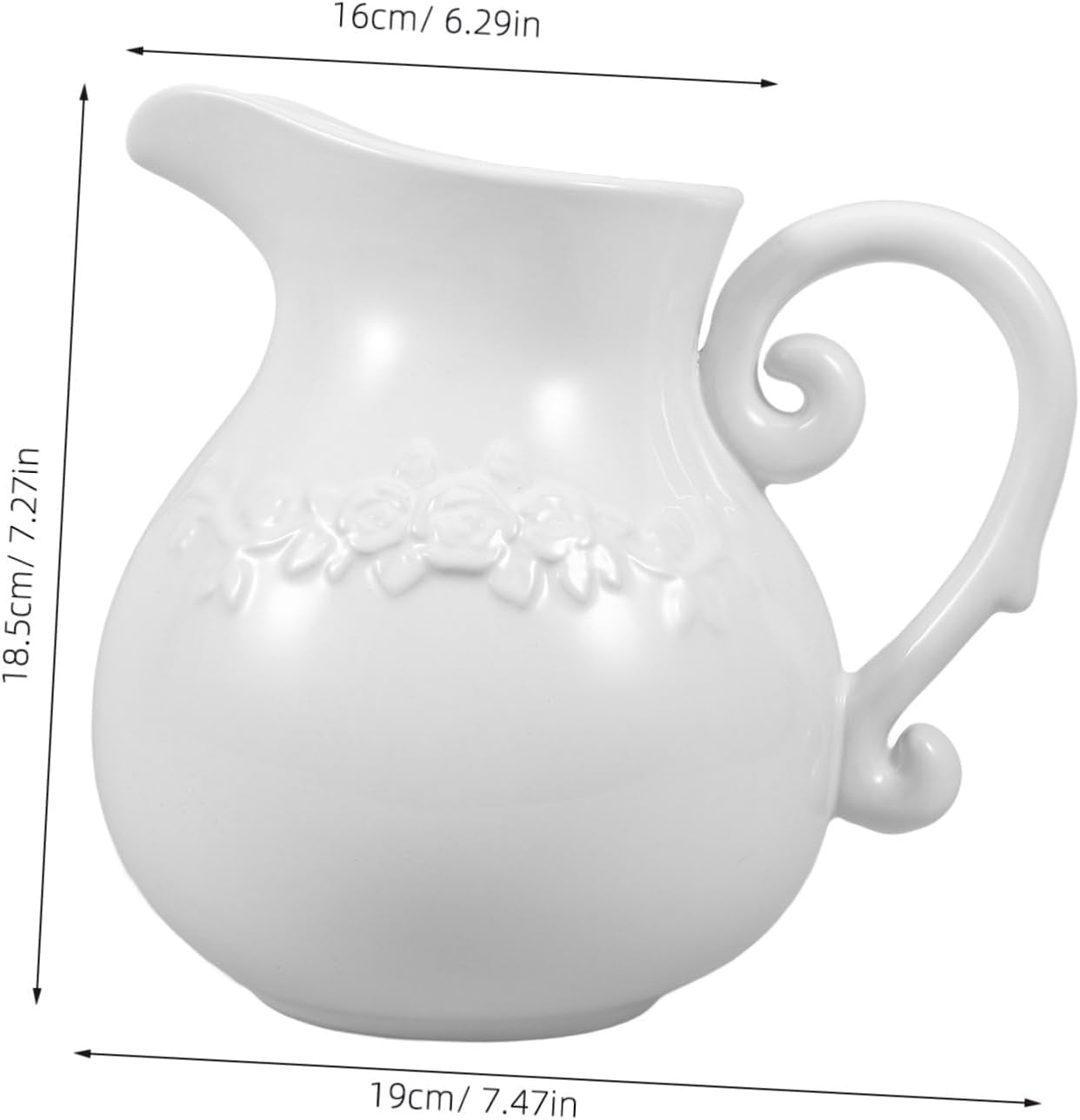 Zerodeko Ceramic Pitcher Vase for Dried Flowers