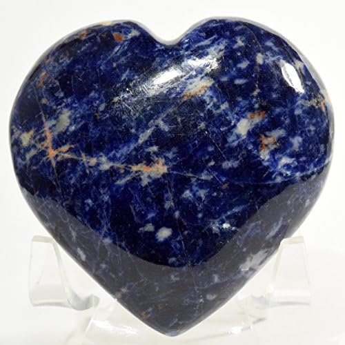 25 Inch Deep Blue Sodalite Puffy Heart Crystal Decor Stone