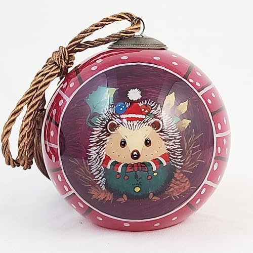 Honeylet Inside Hand Painted Glass Ornament with Gift Box