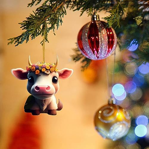 Cute Cartoon Cow Hanging Ornament for Home Cars