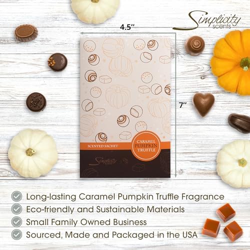 Floral Simplicity Caramel Pumpkin Truffle Scented Sachets Pack of 3