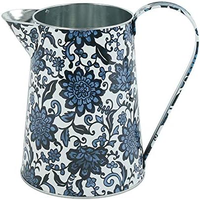 Shabby Chic Galvanized Metal Vase for Home Dcor