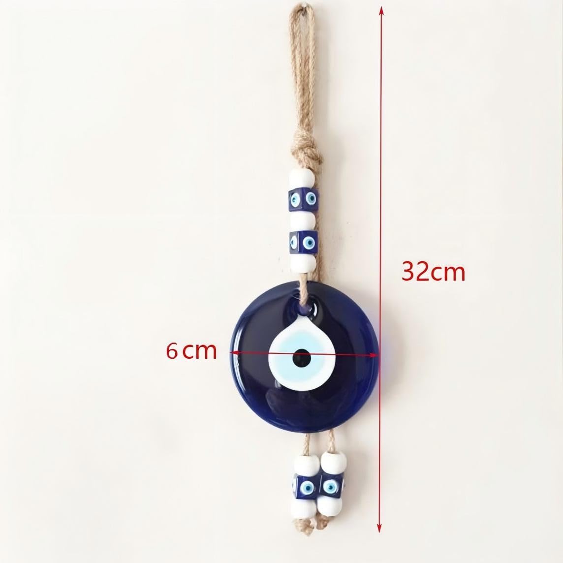 Blue Glass Evil Eye Handmade Hanging Ornament