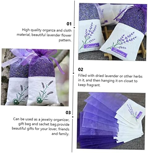22Pcs Lavender Sachet Bags for Wardrobe Car Drawer Storage