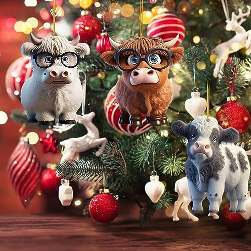 Cute Cartoon Cow Hanging Ornament for Home Cars