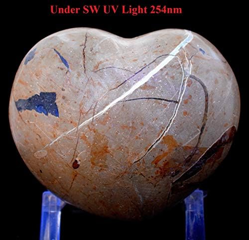 Large 3lb Septarian Dragon Stone Puffy Heart with Display Stand