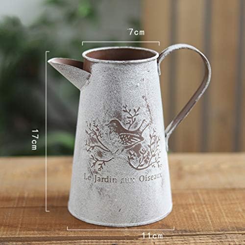 GANAZONO Shabby Chic Metal Vase Pitcher Watering Can