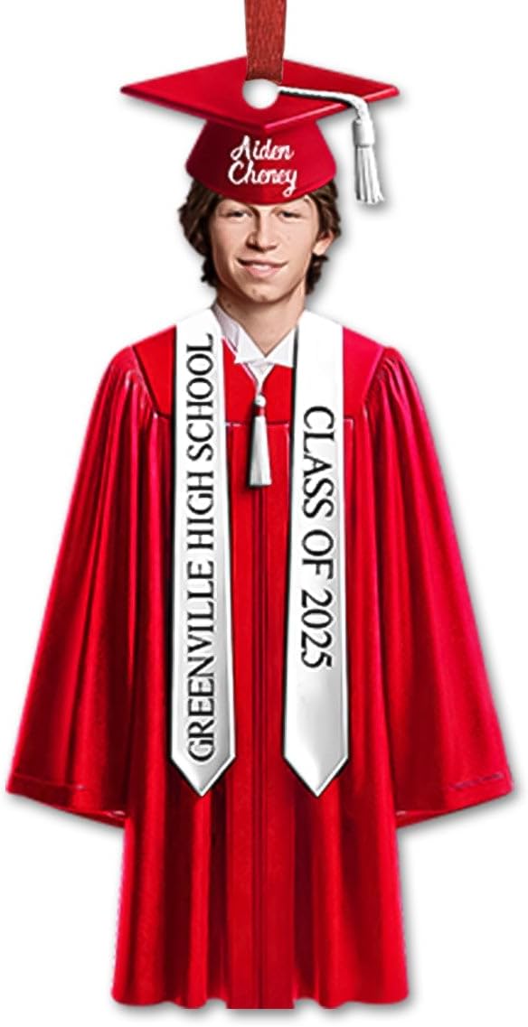 Personalized Upload Photo Graduation Ornament 2025
