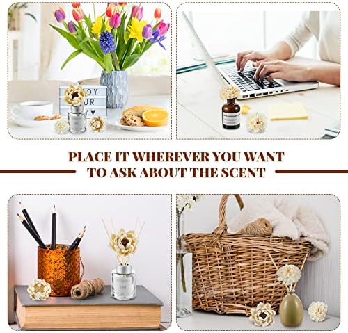 Waydress 15 Piece Reed Diffuser Flower Set with Rope