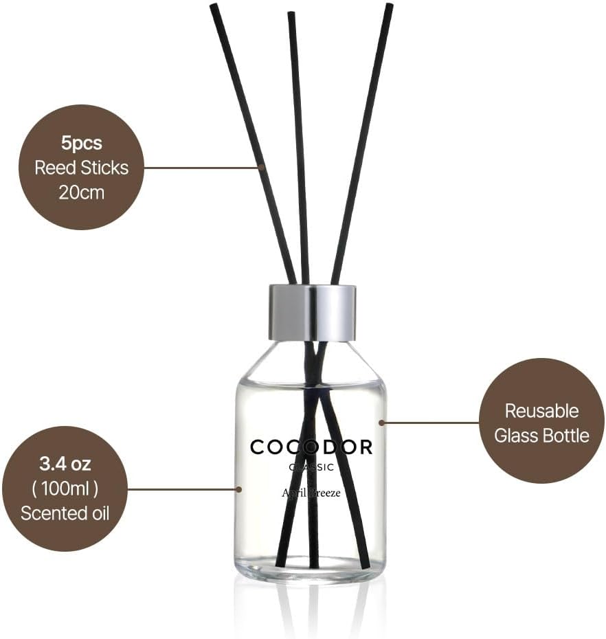 Cocodor Classic Reed Diffuser Set - White Jasmine 34oz