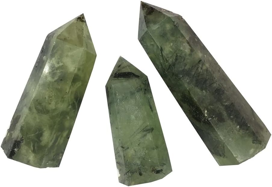 PEKMAR Natural Crystal Green Grape Quartz Rod Decor