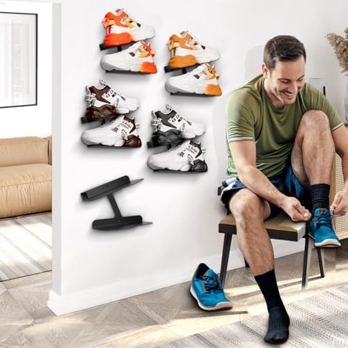 Stylish Floating Shoe Shelves Wall Mount Organizer