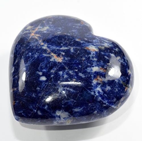 25 Inch Deep Blue Sodalite Puffy Heart Crystal Decor Stone