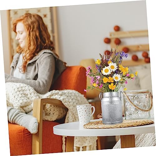 Rustic Iron Flower Bucket for Dried Flowers