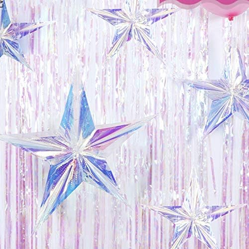 12 Inch Iridescent Star Hanging Decorations