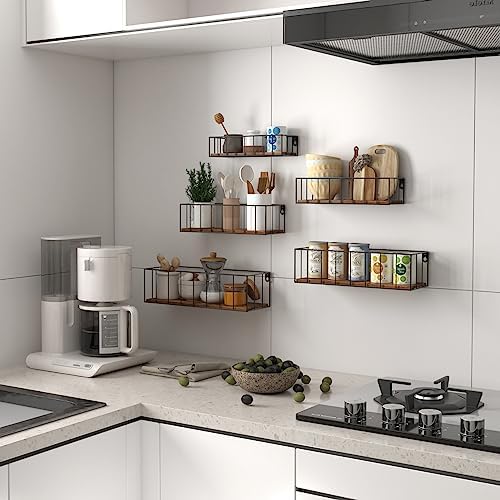 CRUGLA Floating Shelves Wall Mounted Set of 5