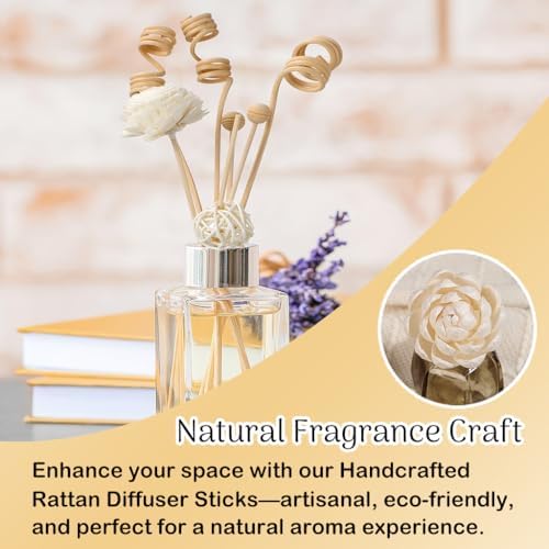 42PCS Natural Rattan Reed Diffuser Set Home Fragrance Decor