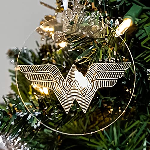DC Justice JLA League Clear Acrylic Christmas Ornaments Set of 5 1