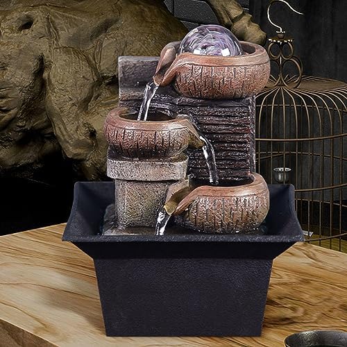3-Tier Tabletop Fountain for Indoor Zen Relaxation