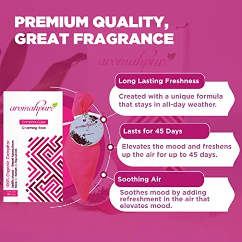 Aromahpure Camphor Cube Set of 2 with Rose Jasmine Fragrance