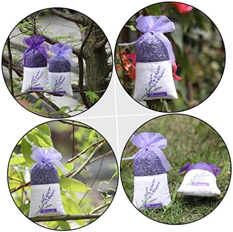 22Pcs Lavender Sachet Bags with Handmade Floral Design for Home and Car Decoration