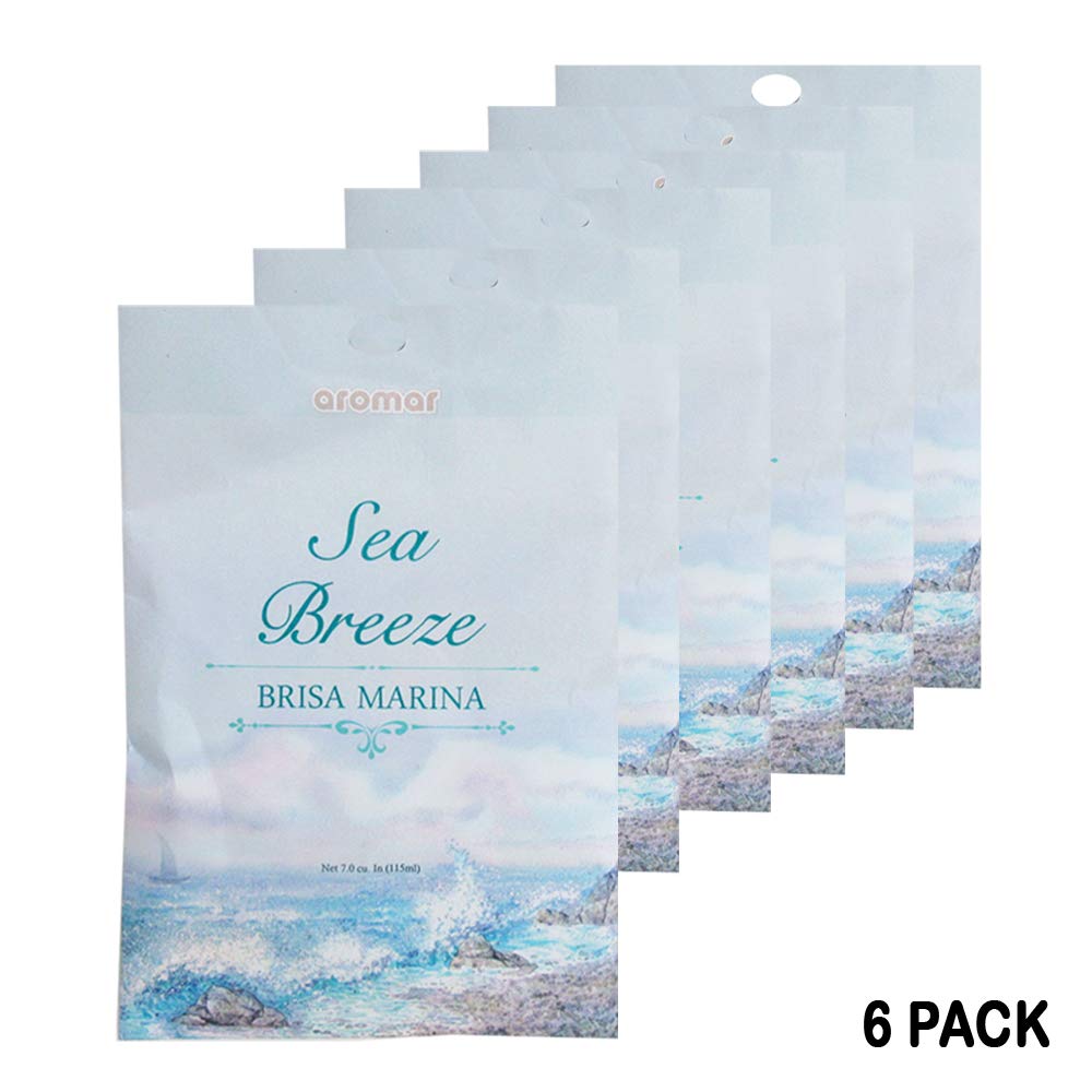 6 Sea Breeze Scented Aroma Sachets for Home Drawer Closet Cars