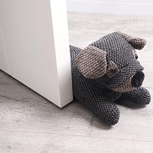 Cute Dog Door Stopper 34 Inches Dark Grey Heavy Duty