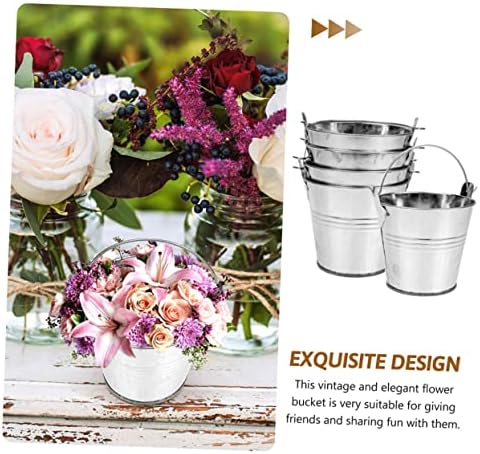BESPORTBLE 5pcs Rustic Iron Flower Bucket Handles for Decor