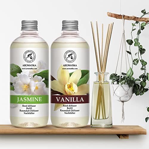 Jasmine Vanille Reed Diffuser Refill Set 34 Fl Oz 2 x 500ml