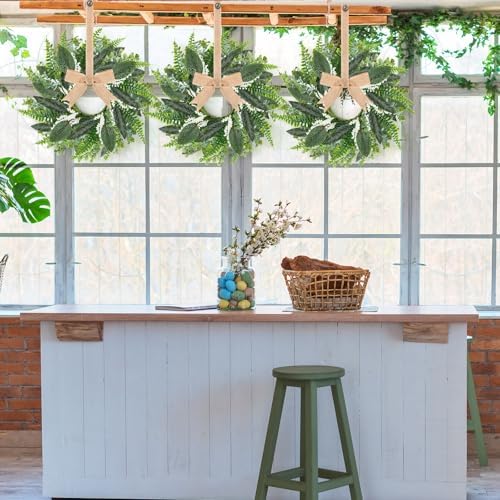 6PCS 9 Inch Mini Eucalyptus Wreaths for Cabinets