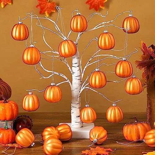 Tigeen 24 Pcs Fall Pumpkin Hanging Ornaments