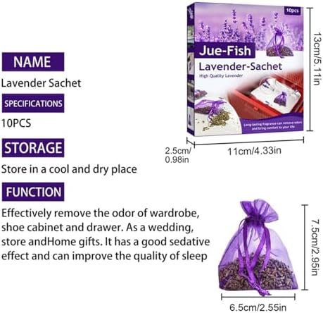 AUTMOR Cedar Lavender Sachets 10 Pack for Home Fragrance