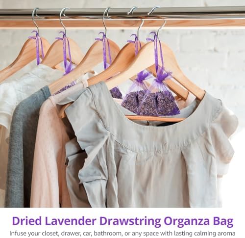 120 Pack Dried Lavender Sachets for Home Car