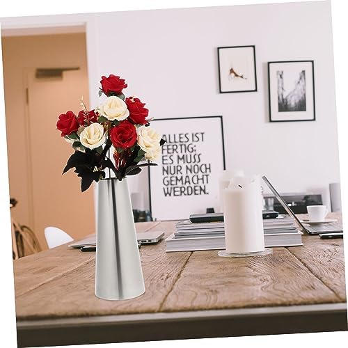 BESPORTBLE Desktop Flower Vase Stainless Steel