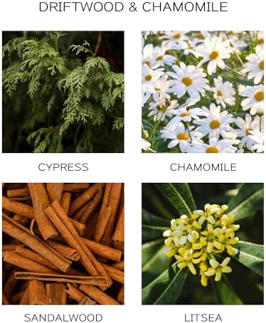 Airkeep Reed Diffuser Oil Refill with 8 Sticks 200ml Chamomile Wood Scent