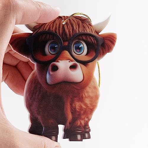 Cute Cartoon Cow Hanging Ornament for Home and Car