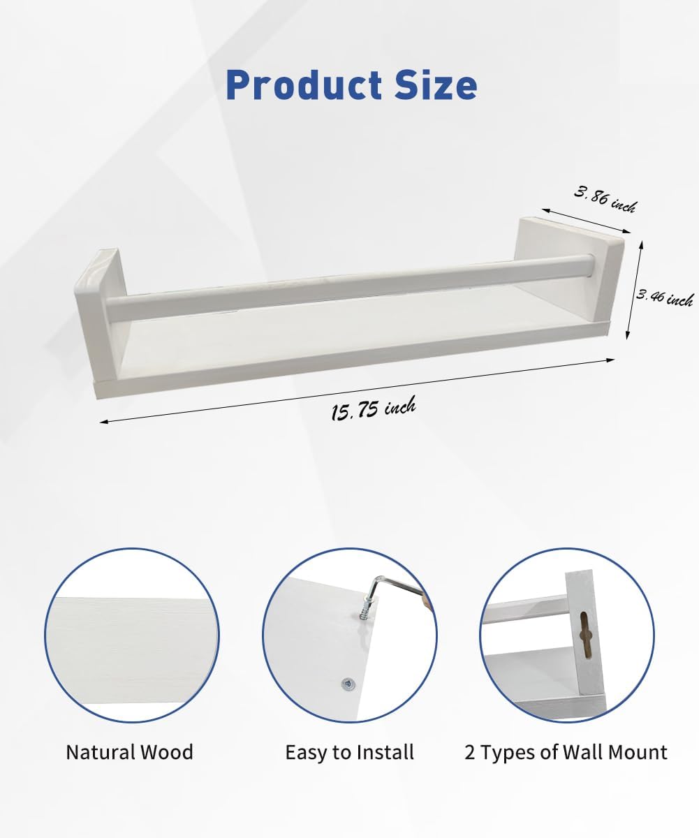 Sturdy Floating Wall Shelves for Kids Books and Decor