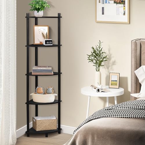 YGYQZ 5 Tier Wood Corner Shelf Stand