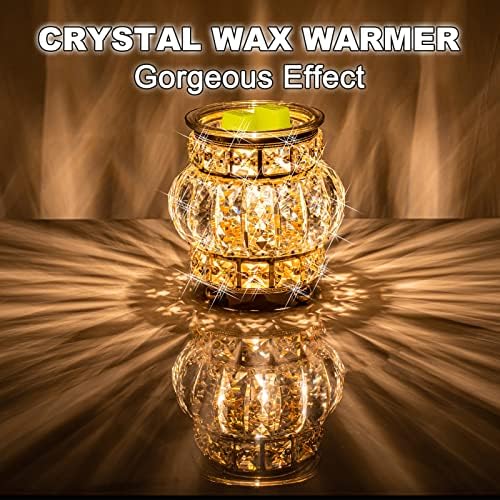 MAXWINER Wax Melt Warmer Wrought Iron Crystal for Home Office Living Room
