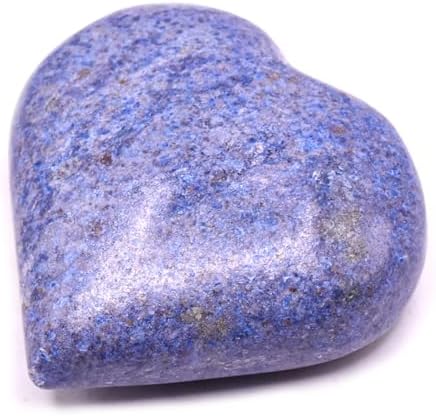 22 Blue Dumortierite Carved Heart Mineral Collectible