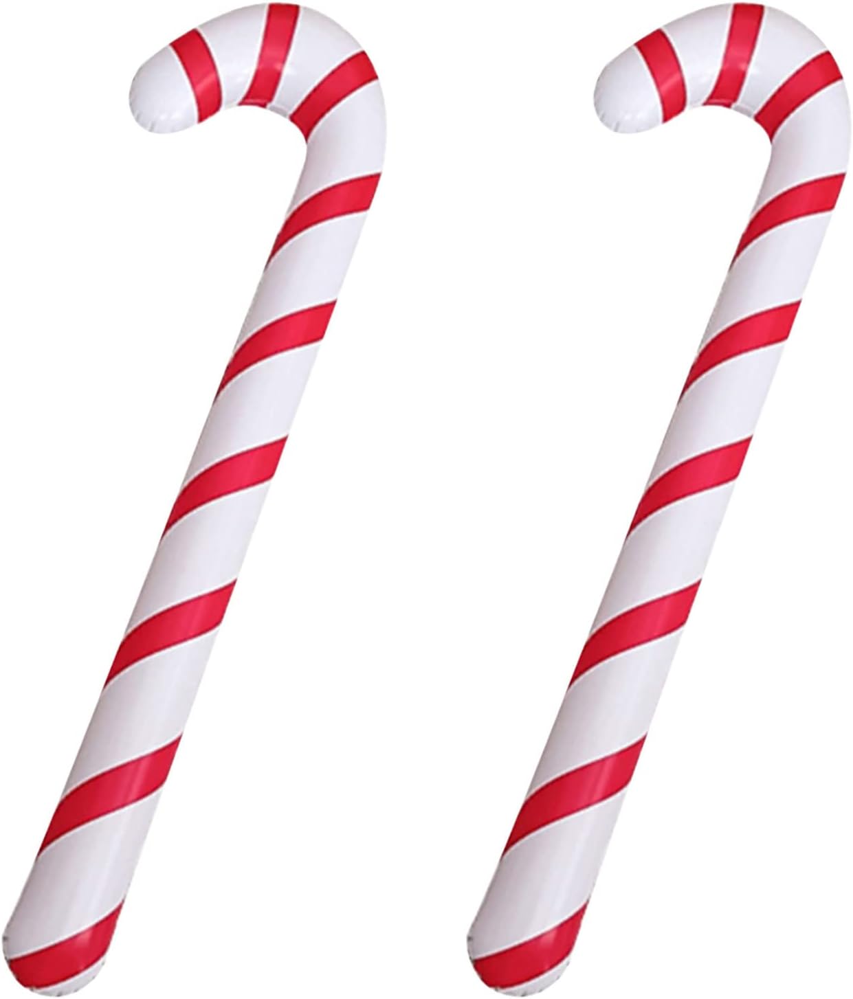 2 Pcs Christmas Wood Candy Canes Decorative Hanging Ornaments
