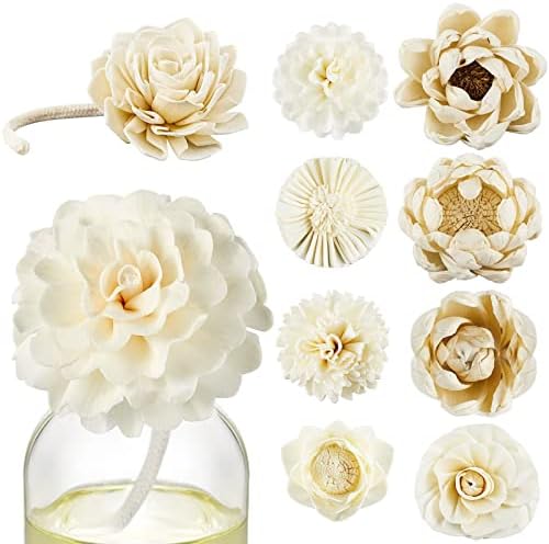 Waydress 15 Piece Reed Diffuser Flower Set with Rope