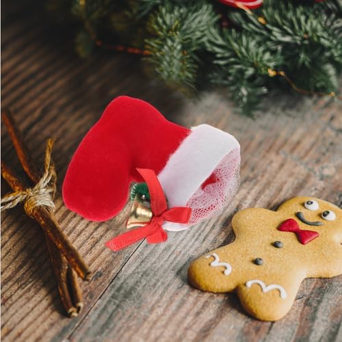 FOMIYES 8Pcs Santa Candy Boots Bags