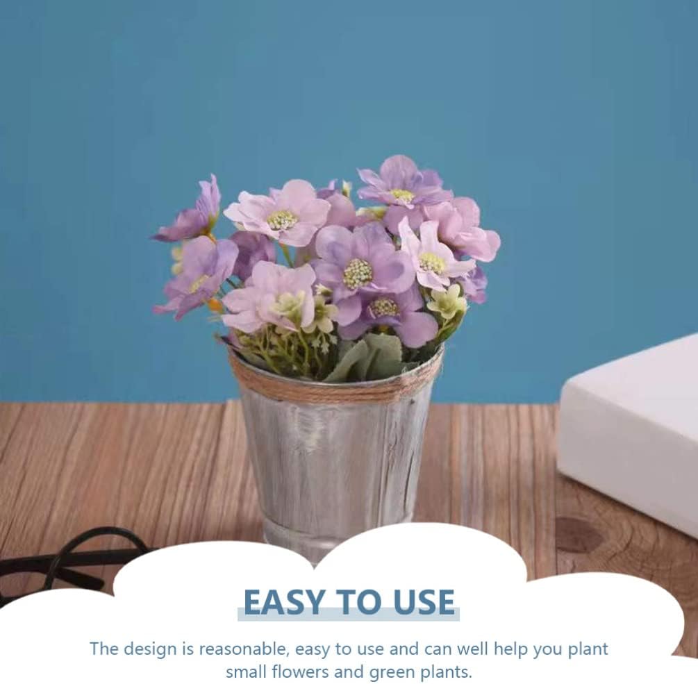 Zerodeko Vintage Iron Bucket Flowerpot Set