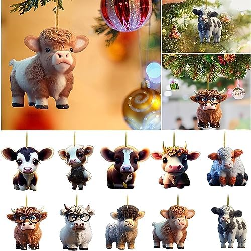 Cute Cartoon Cow Hanging Ornament for Home Cars