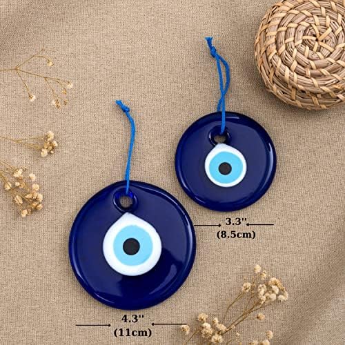 Turkish Blue Evil Eye Wall Hanging Set of 2