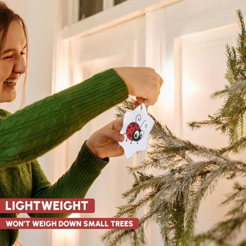 3dRose Cute Ladybug 3 Inch Porcelain Ornament