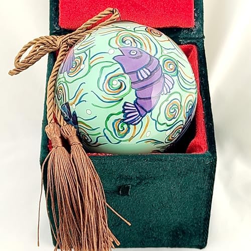 Colorful Fish Glass Ornament - Handcrafted Art Deco Piece